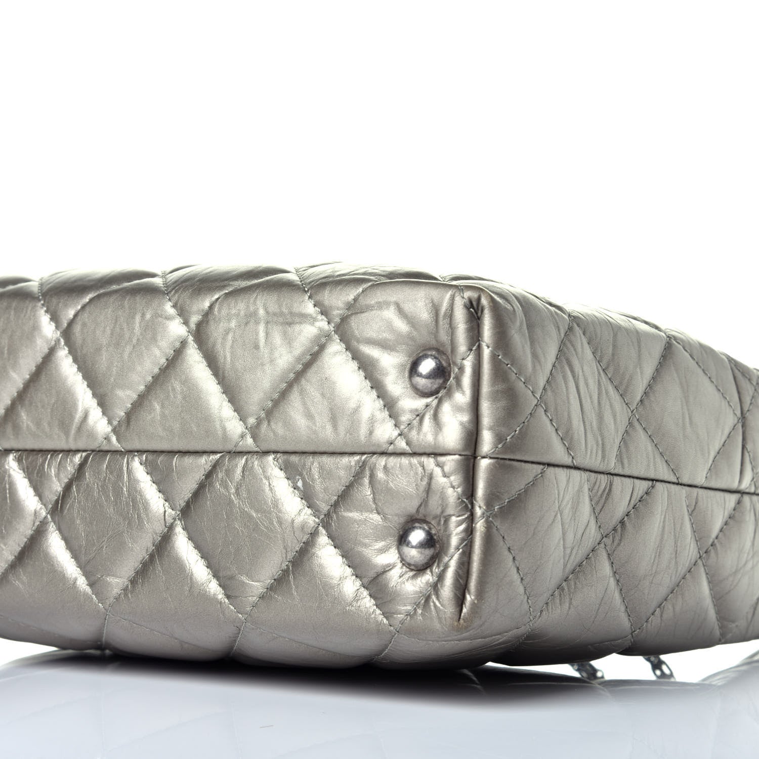 Chanel Aged Calfskin Quilted Reissue 2.55 Tote Light Gold 9 of 9