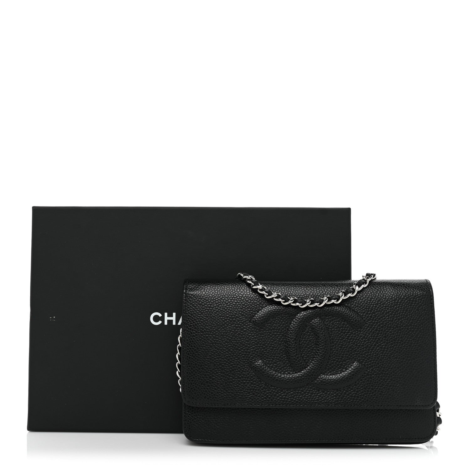 Chanel Caviar Timeless CC Wallet On Chain WOC Black 12 of 12