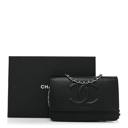Chanel Caviar Timeless CC Wallet On Chain WOC Black 12 of 12