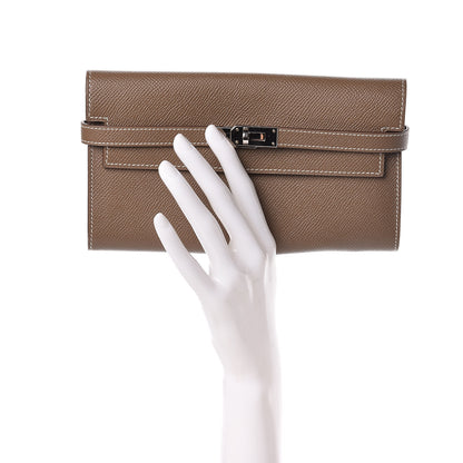 Hermes Epsom Kelly Longue Wallet Etoupe 2 of 8