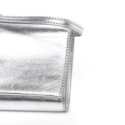 Saint Laurent Nappa Silk Fetiche Clutch Argento 8 of 15