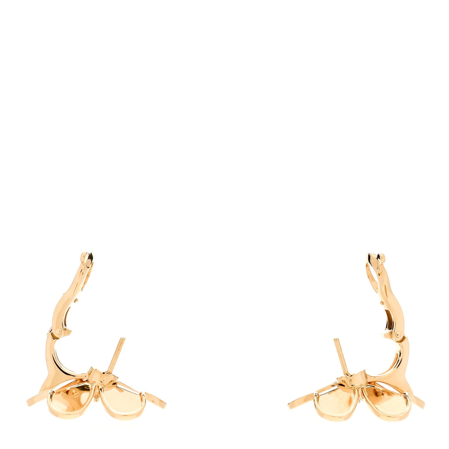 Van Cleef & Arpels 18K Yellow Gold Diamond Large Frivole Earrings 3 of 5