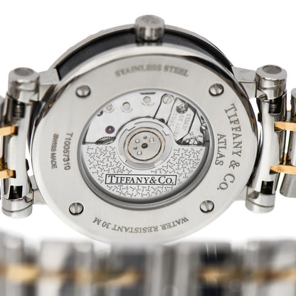 Tiffany Stainless Steel 18K Yellow Gold 30mm Atlas Automatic Watch Black 4 of 5