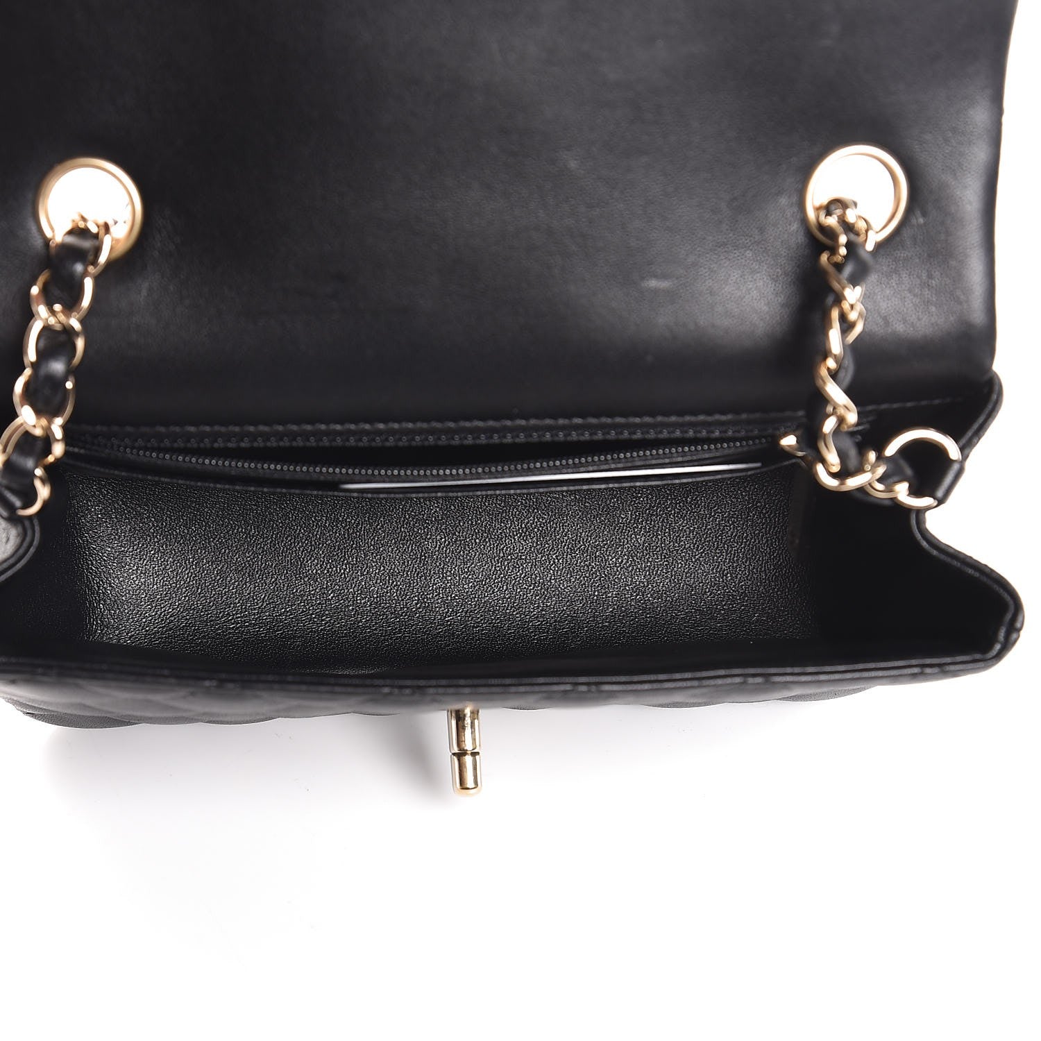 Chanel Lambskin Quilted Mini Rectangular Flap Black 5 of 7
