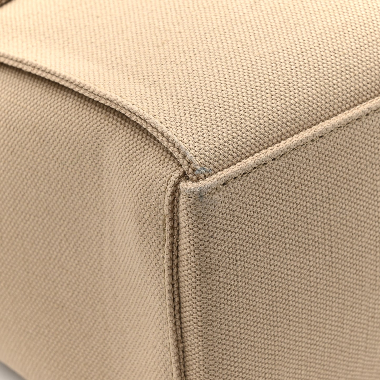 Canvas Intrecciato Large Arco Tote Beige Black