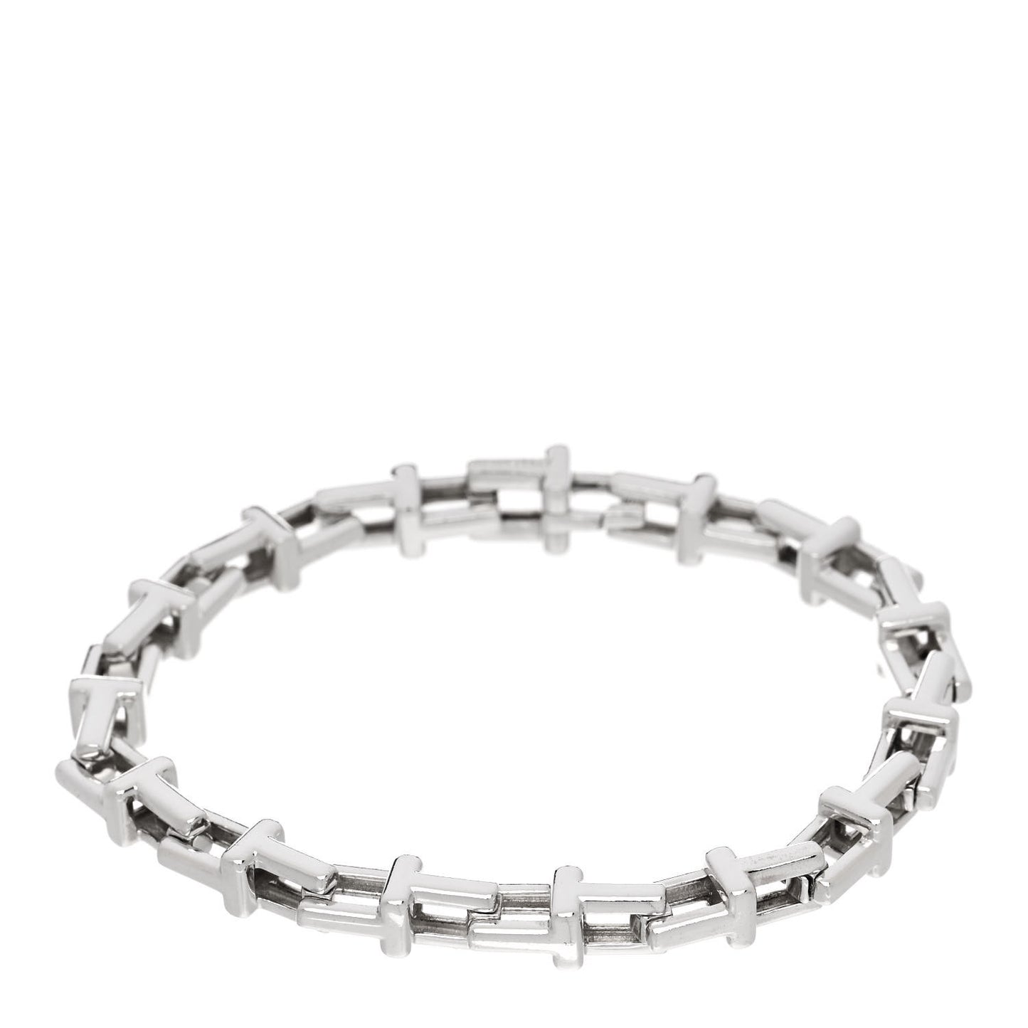 Sterling Silver Large T Link Chain Bracelet