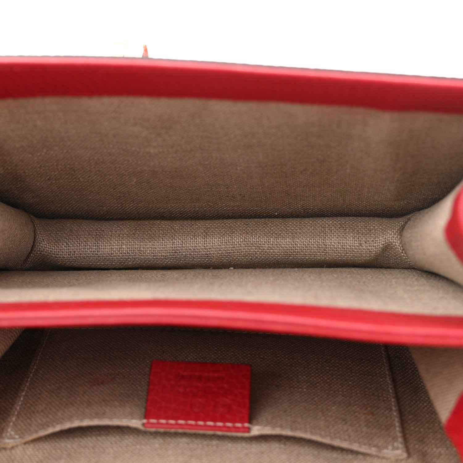Gucci Dollar Calfskin Small Interlocking G Shoulder Bag Red 5 of 13