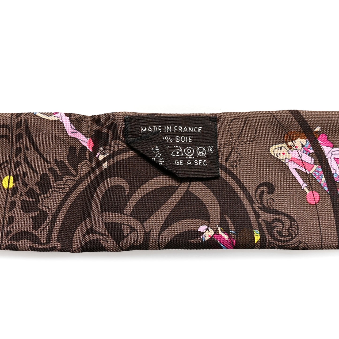 Silk Ex-Libris Les Parisie Twilly Marron Rose Vif Jaune