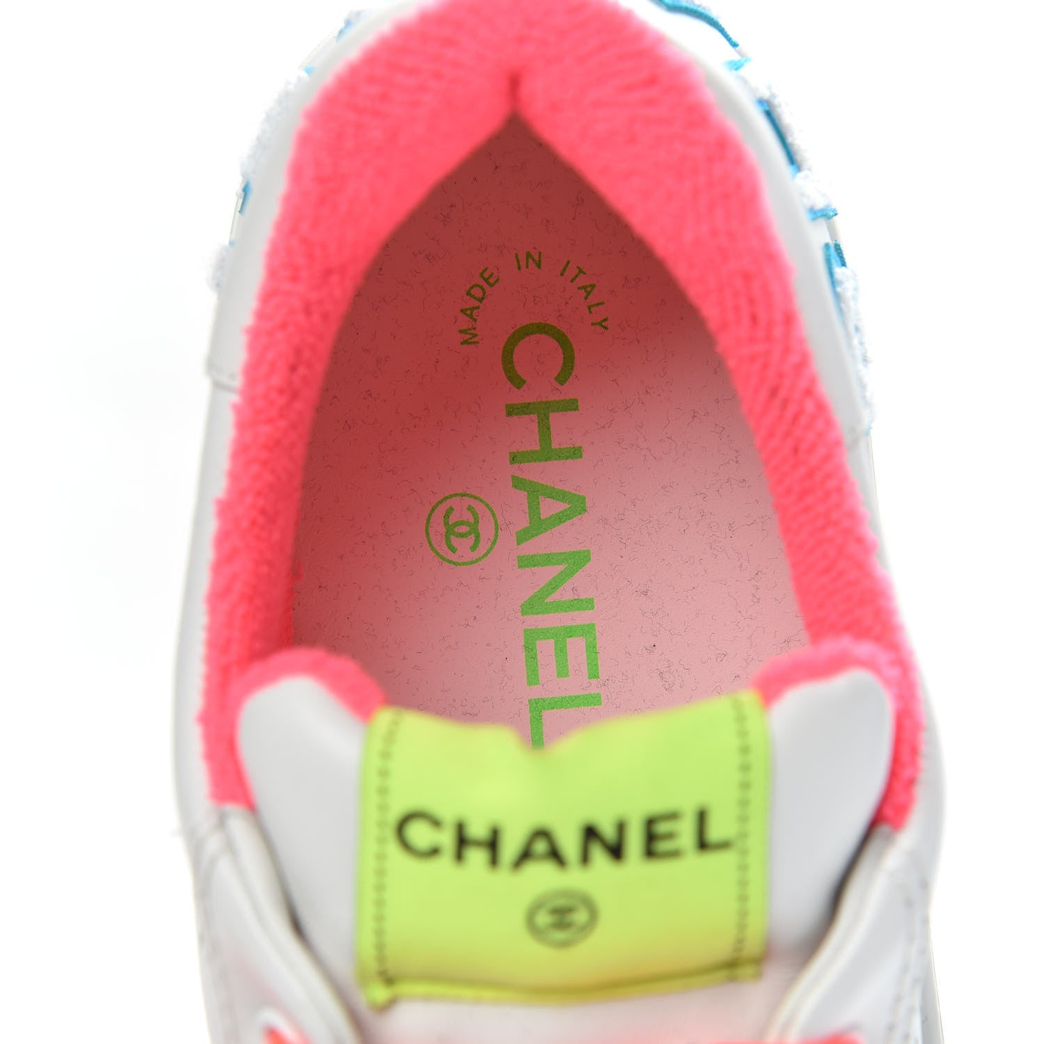 Chanel Calfskin Mens Logo Sneakers 43 White Multicolor 7 of 11