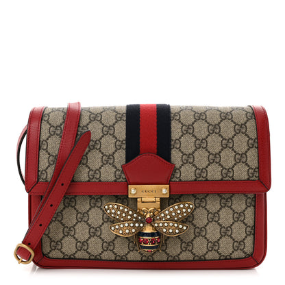 Gucci GG Supreme Monogram Medium Queen Margaret Shoulder Bag Red 1 of 12