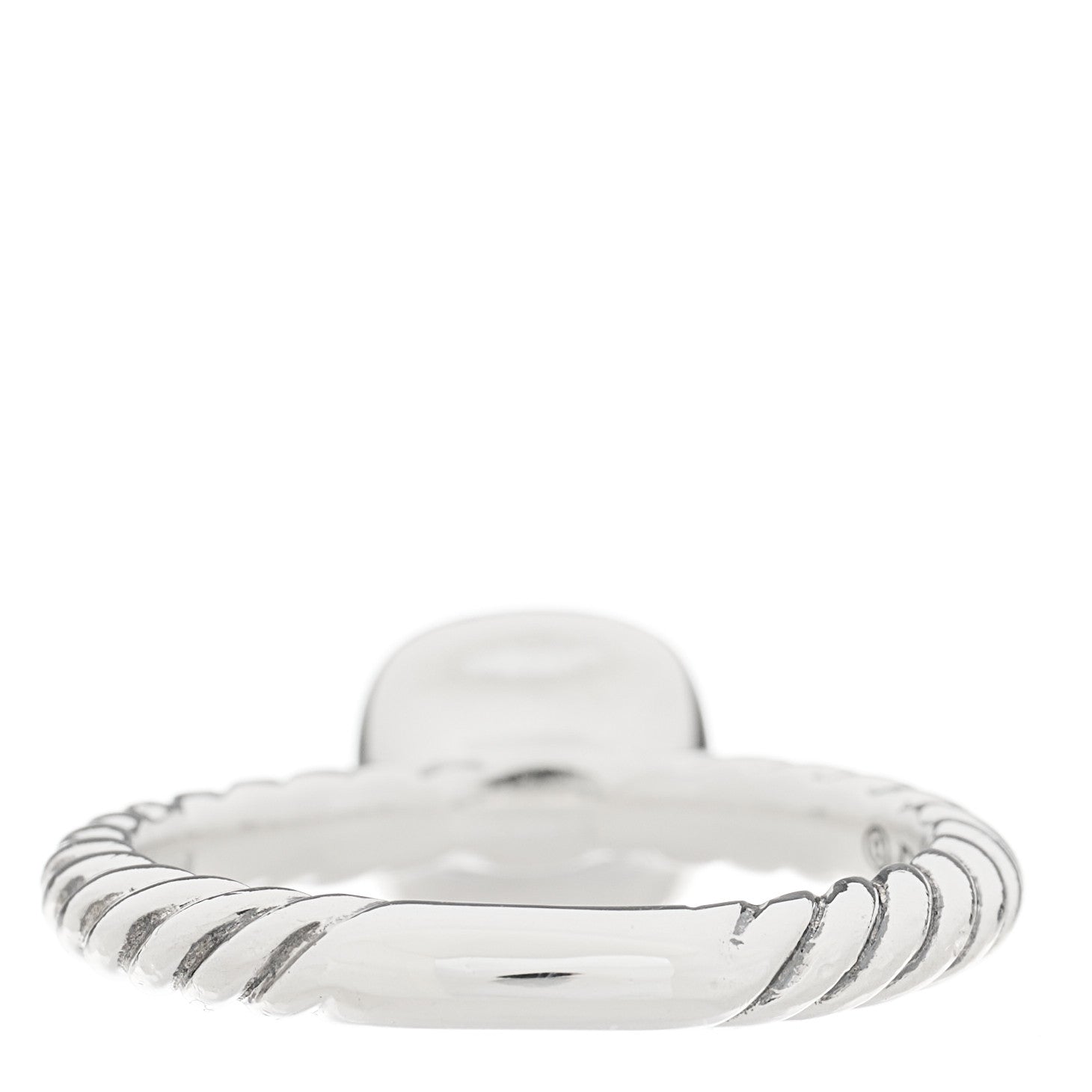 David Yurman Sterling Silver Diamond 6mm Petite Cushion Stack Ring 52 6 3 of 4
