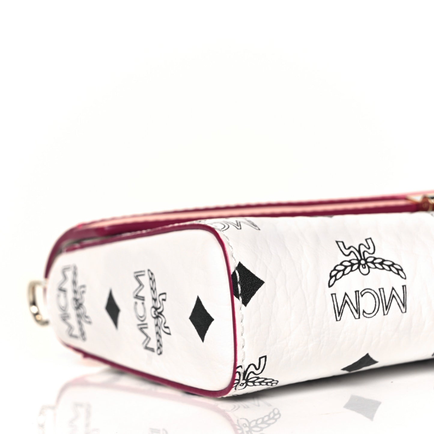 Calfskin Visetos Monogram Medium Millie Color Block Crossbody Bag White Mood