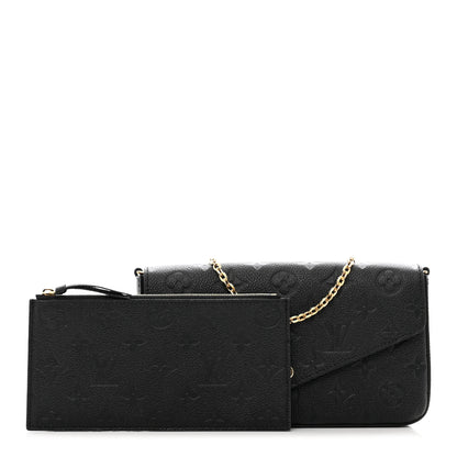 Louis Vuitton Empreinte Pochette Felicie Chain Wallet Black 1 of 9