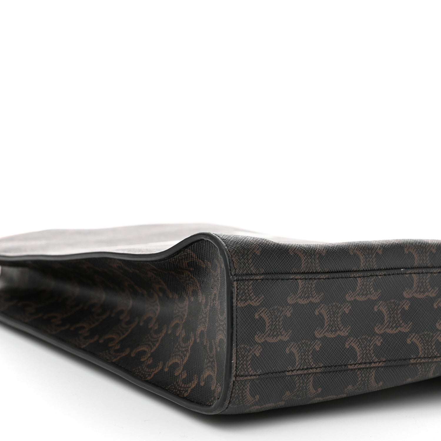 Celine Triomphe Canvas Calfskin Small Vertical Cabas Tan 9 of 11