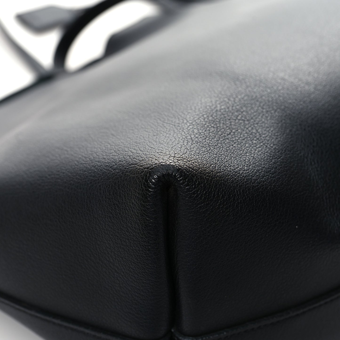 Calfskin Large Shopping Tote Black
