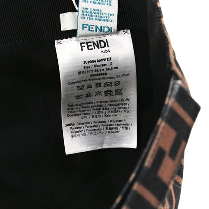 Fendi Canvas FF Kids Cap Hat III Tobacco 8 of 10