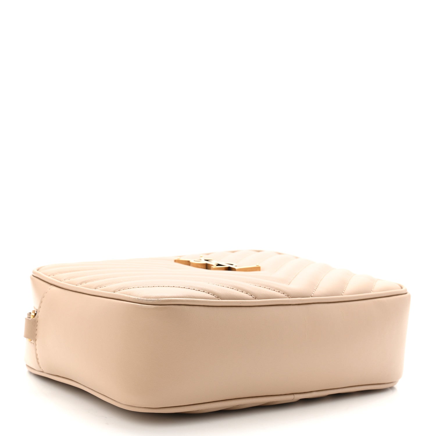 Saint Laurent Calfskin Matelasse Monogram Lou Camera Bag Dark Beige 4 of 13