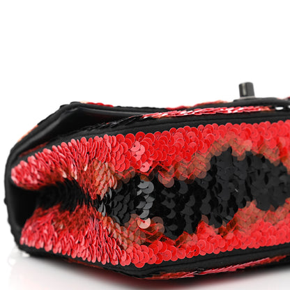 Chanel Sequin Mini Rectangular Flap Red Black Multicolor 9 of 11