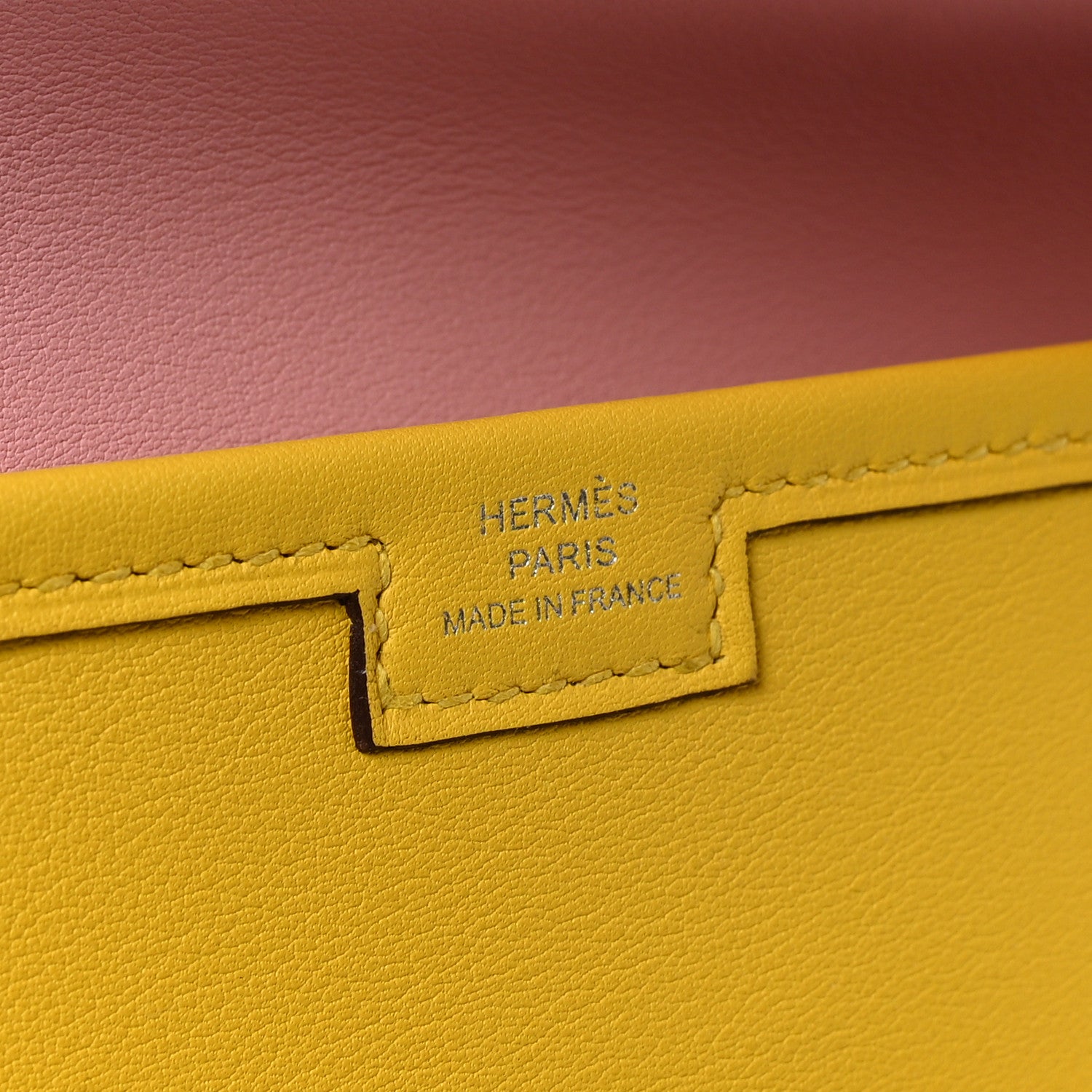 Hermes Swift Verso Jige Elan 29 Clutch Jaune De Naples Mauve Sylvestre 6 of 7