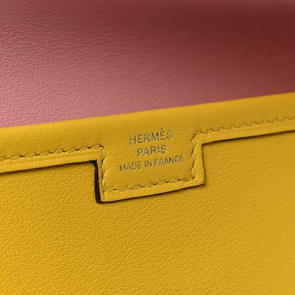 Hermes Swift Verso Jige Elan 29 Clutch Jaune De Naples Mauve Sylvestre 6 of 7