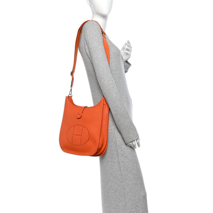 Hermes Taurillon Clemence Evelyne III PM Feu 2 of 11