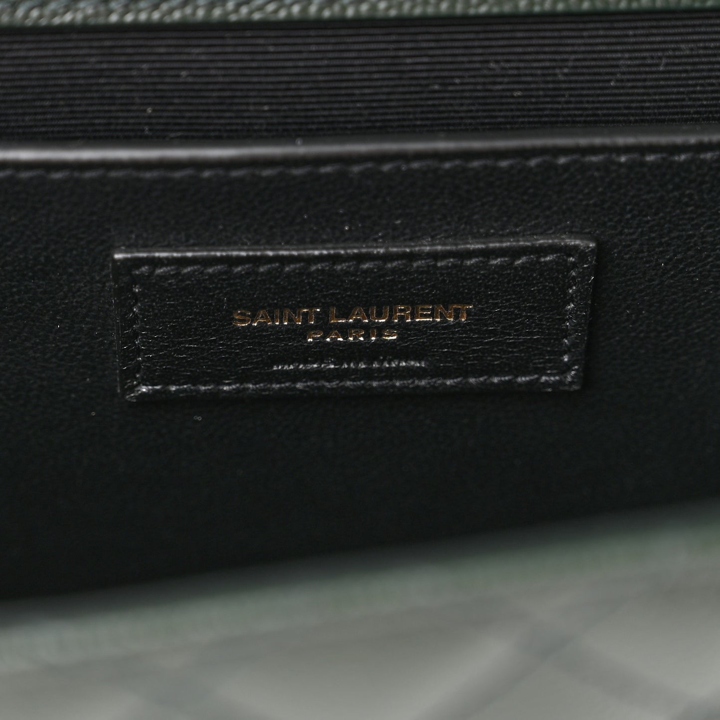 Grain De Poudre Textured Mixed Matelasse Medium Triquilt Monogram Satchel Vert Fonce