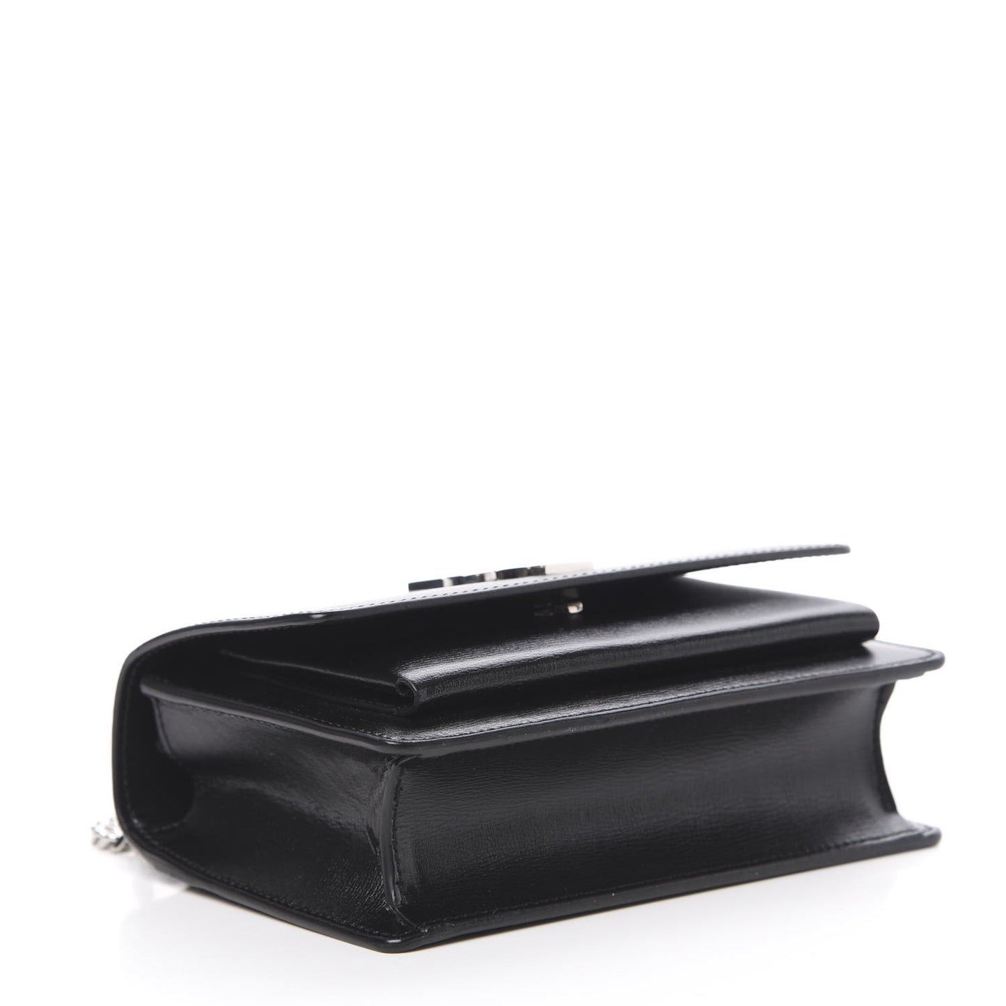 Calfskin Monogram Sunset Chain Wallet Black