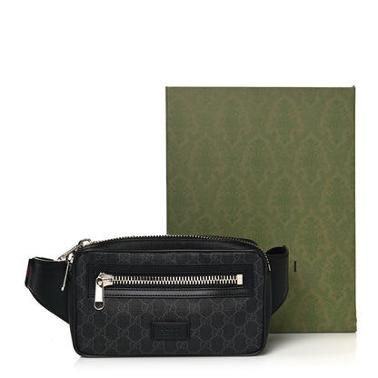 Gucci Soft GG Supreme Monogram Web Belt Bag Black Grey 13 of 13