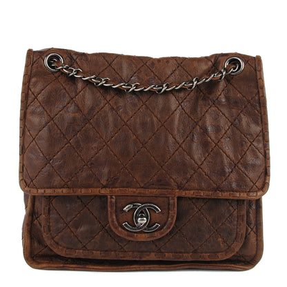 Chanel Aged Crumpled Calfskin Small Vintage Flap Brown 1 of 9