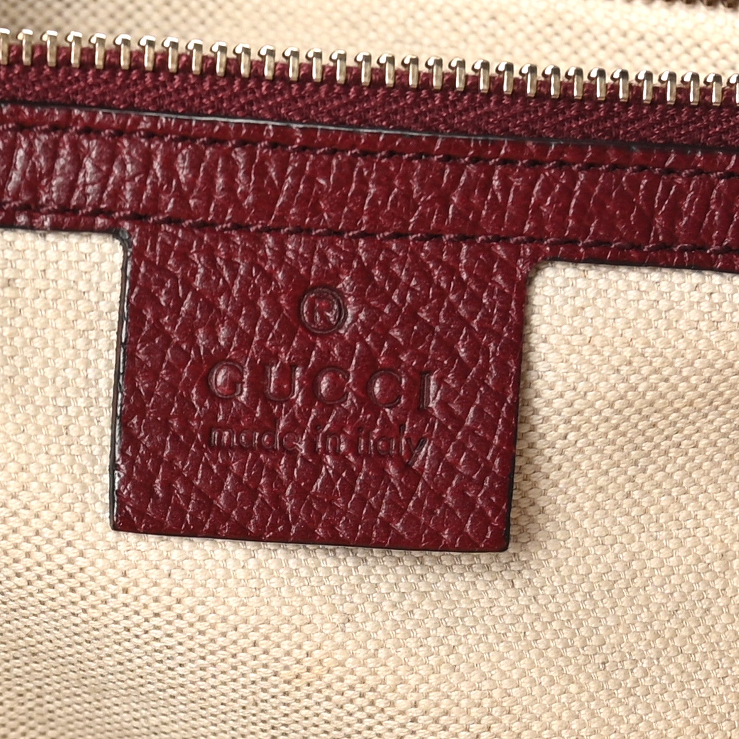 Gucci Monogram Textured Calfskin Medium Bree Zippered Tote Beige Ebony Peonia Flower 6 of 10