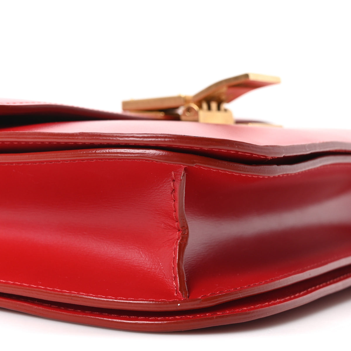 Celine Box Calfskin Medium Classic Box Flap Bag Red 10 of 11