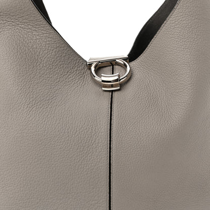Salvatore Ferragamo Calfskin Margot Hobo Grey 8 of 13