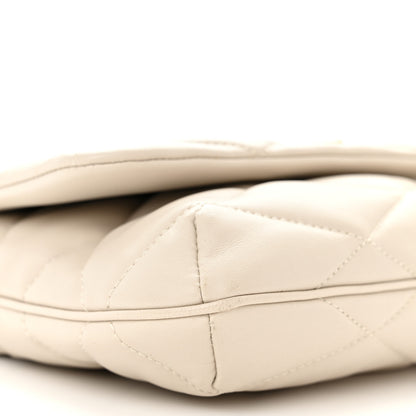 Saint Laurent Lambskin Quilted Le 57 Diamond Shoulder Bag Crema Soft 9 of 11