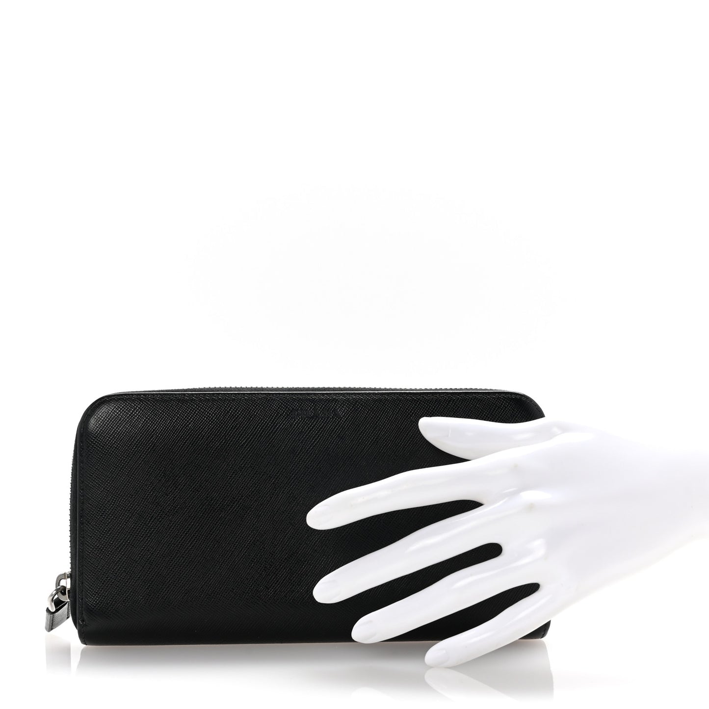 Saffiano Zip Around Wallet Black