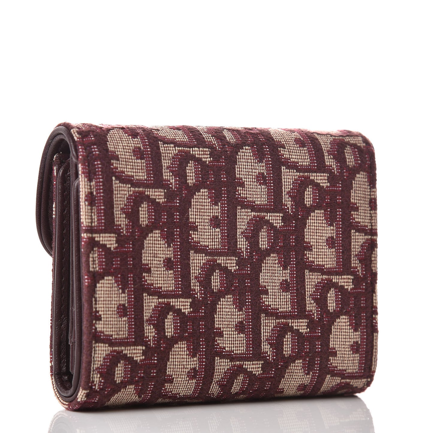 Oblique Saddle Card Holder Bordeaux