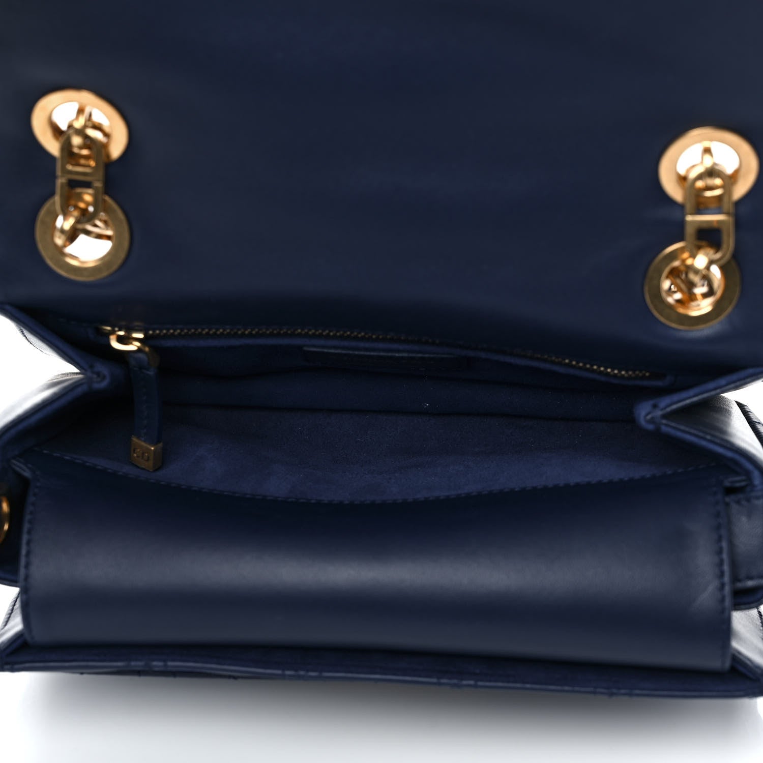 Christian Dior Lambskin Cannage CD Lock Flap Bag Navy 5 of 12
