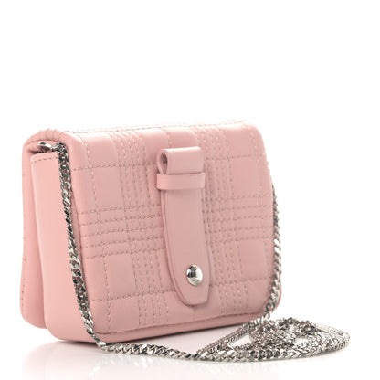 Burberry Lambskin Quilted Micro Lola Bag Blush Pink 2 of 4