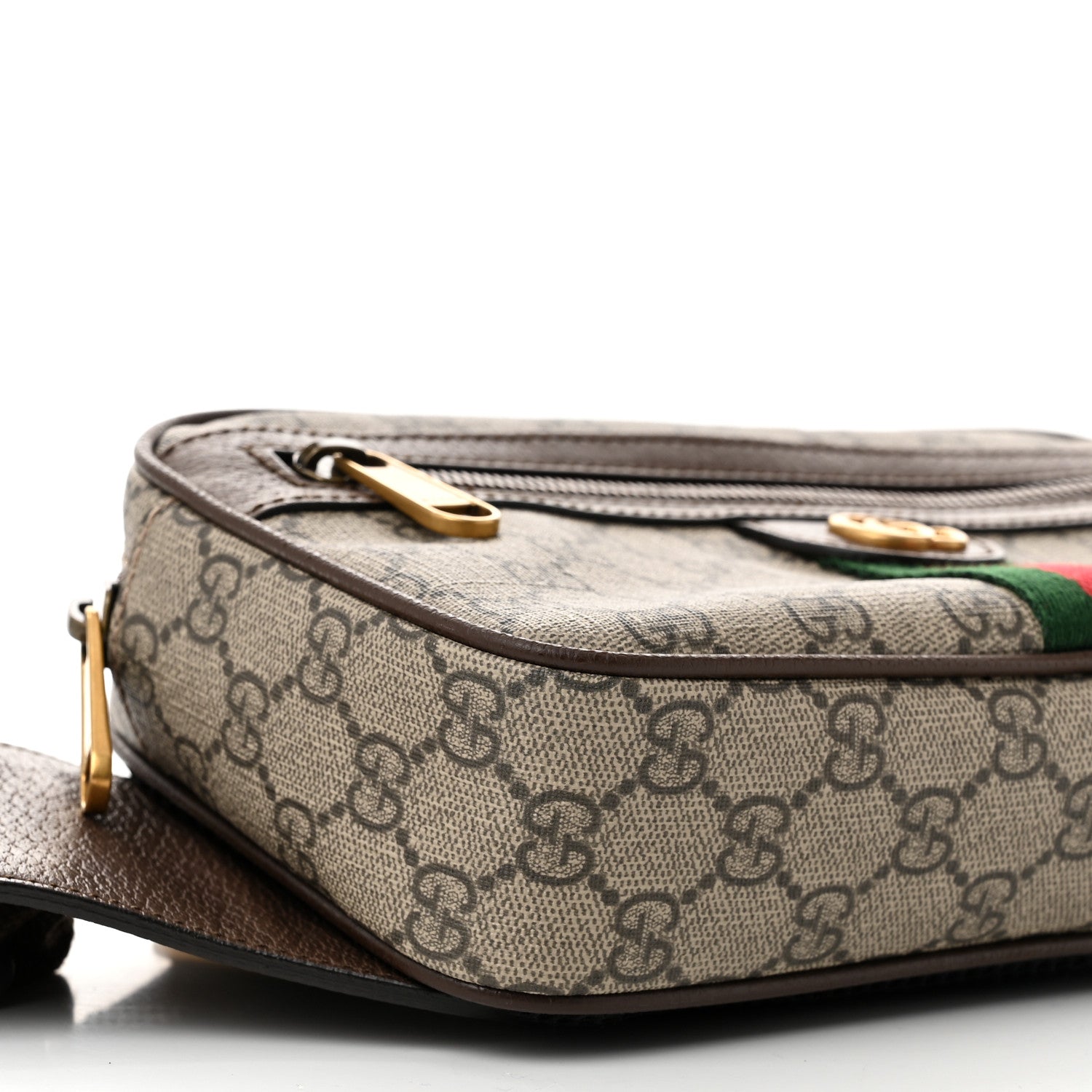 Gucci Soft GG Supreme Monogram Medium Ophidia Belt Bag Dark Brown 9 of 10