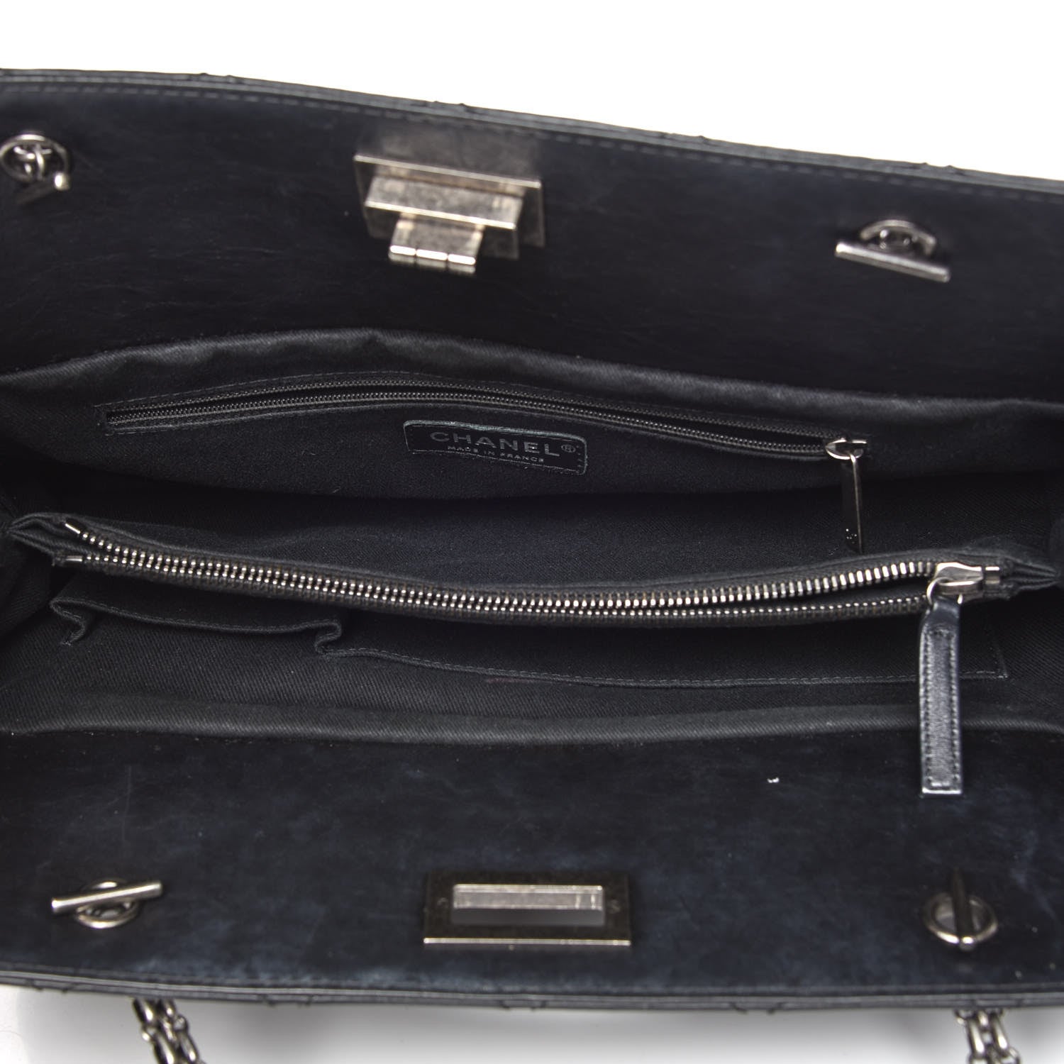 Chanel Aged Calfskin Reissue 2.55 Tote Black 7 of 11