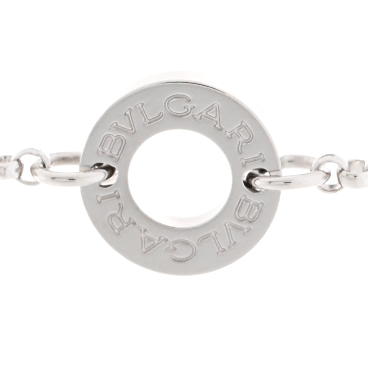 Bulgari 18K White Gold Mini B.Zero1 Pendant Necklace 5 of 5