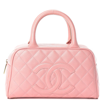 Chanel Caviar Quilted Small Bowler Pink 1 of 11