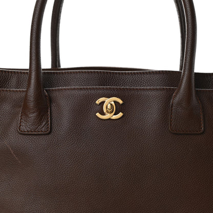 Chanel Calfskin Cerf Executive Shopper Tote Brown 12 of 20