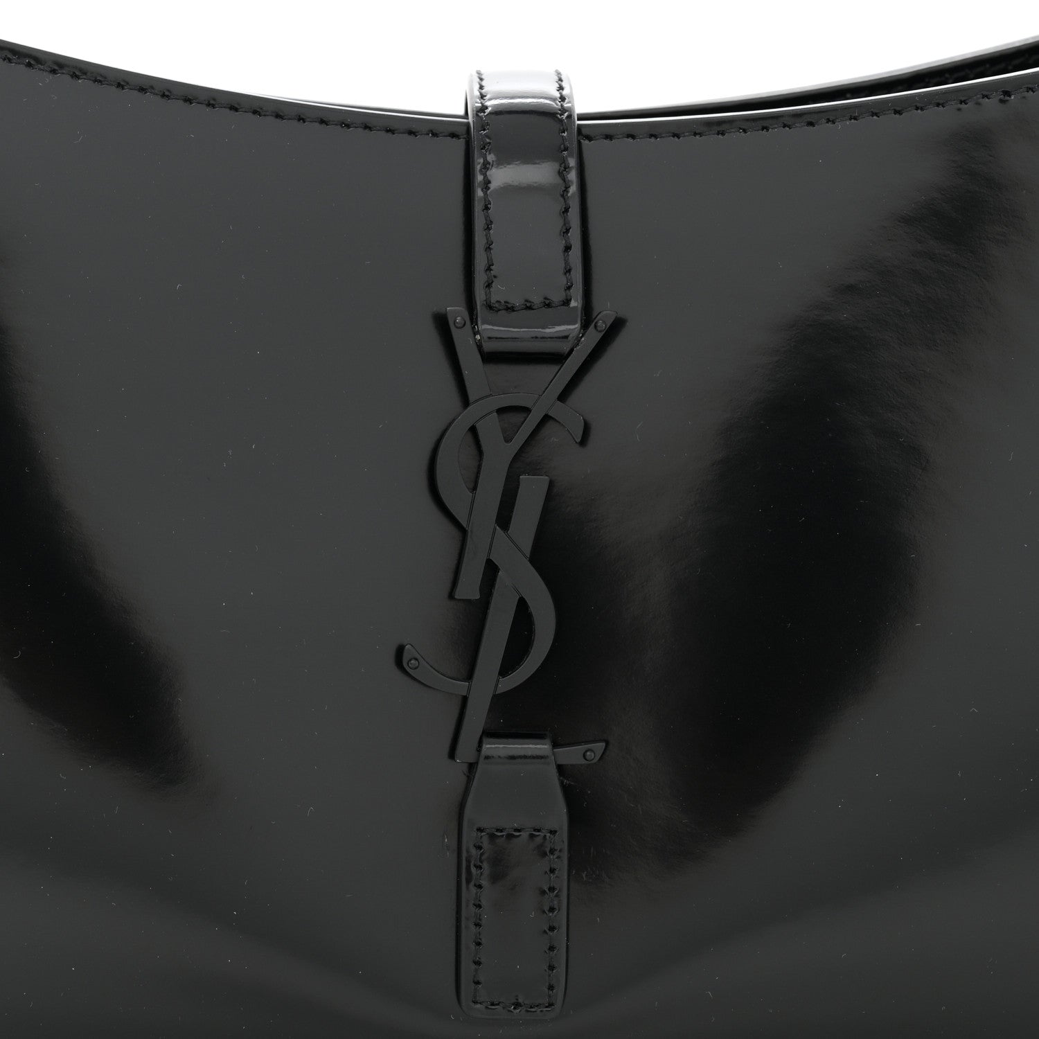 Saint Laurent Patent Le 5 A 7 Monochrome Hobo Black 7 of 11