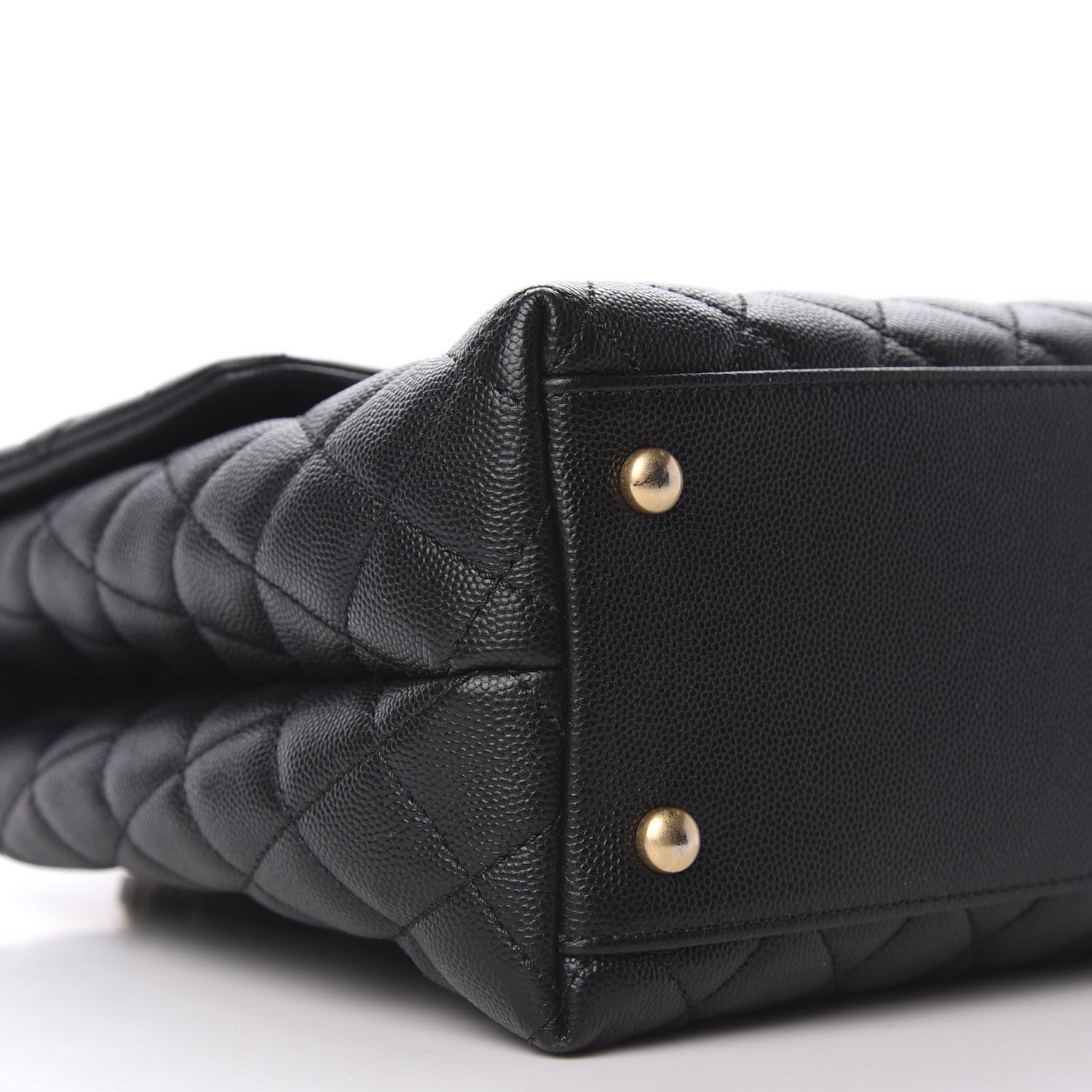 Chanel Caviar Quilted Medium Coco Handle Flap Black 6 of 10