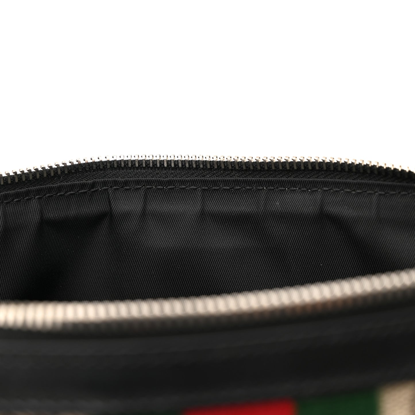 GG Supreme Monogram Web Messenger Bag Black