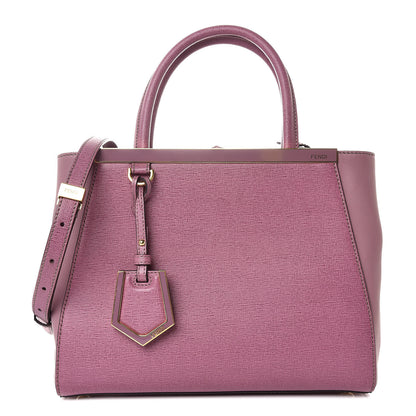 Fendi Vitello Elite Flamingo Petite 2Jours Tote Lilla Glicine 1 of 9