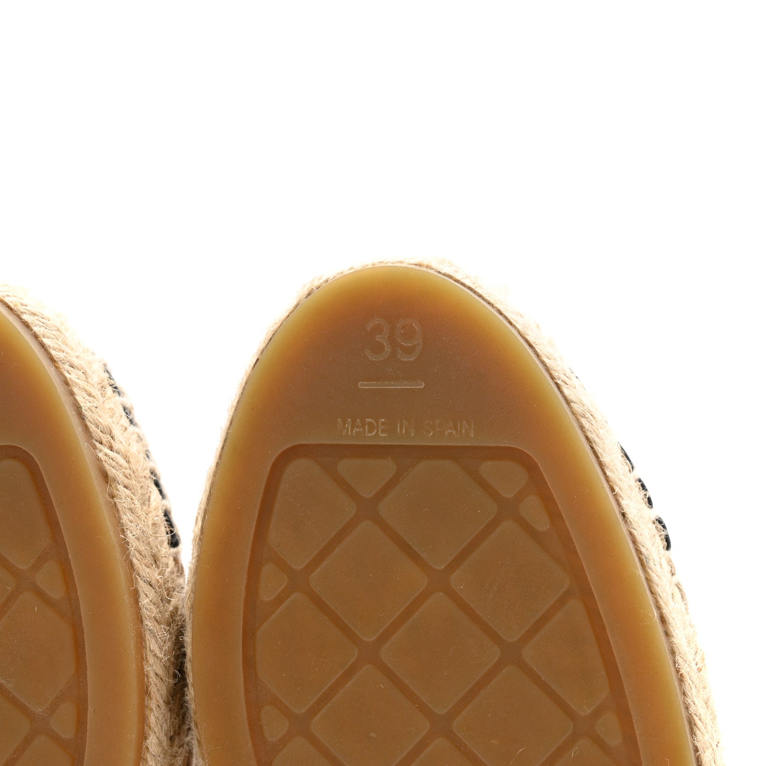 Chanel Lambskin CC Espadrilles 39 Beige Black 7 of 10