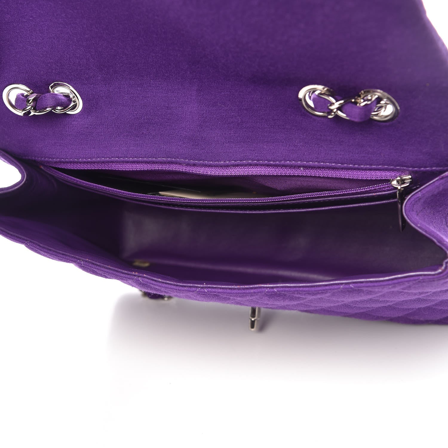 Chanel Jersey Quilted Jumbo Single Flap Purple 5 of 13