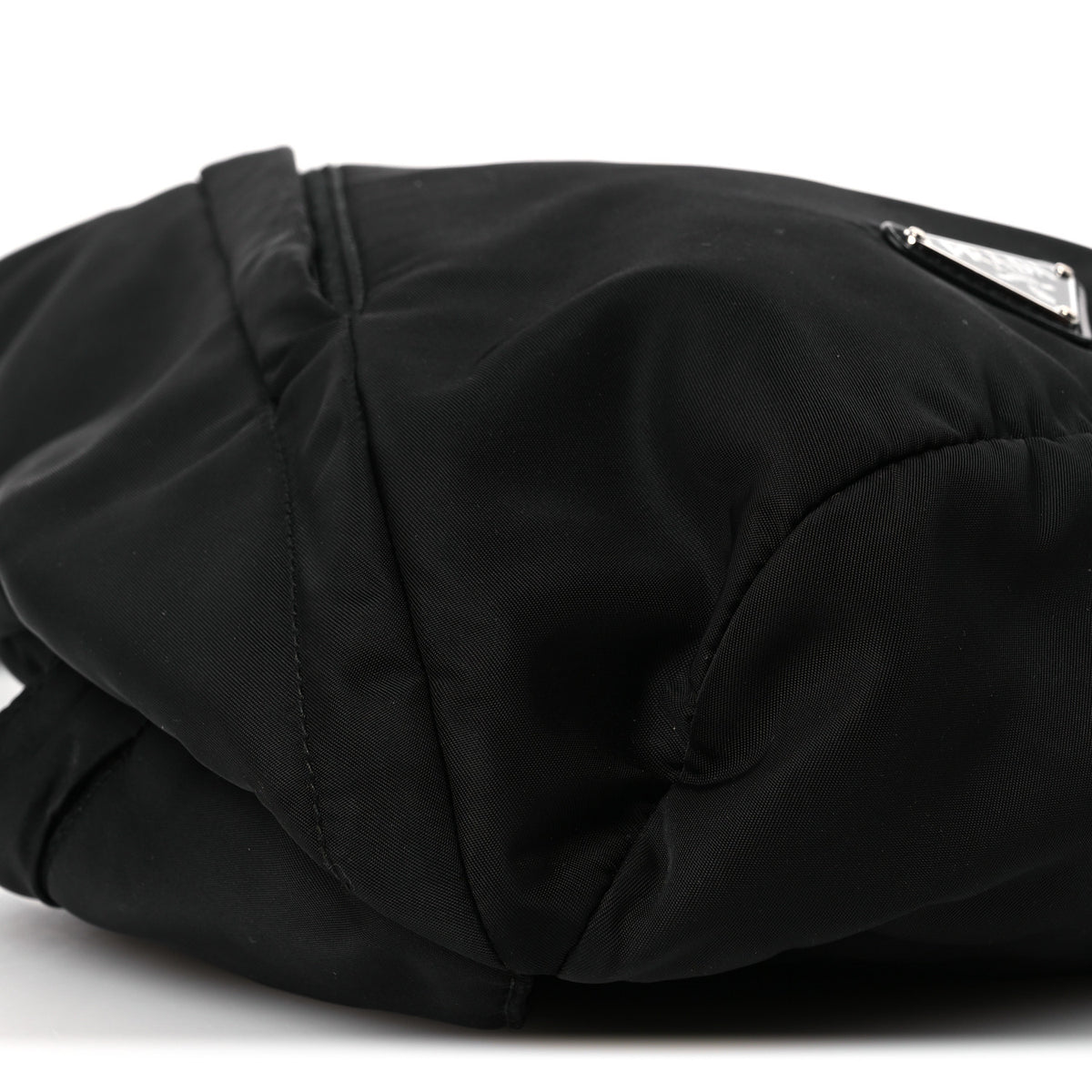 Prada Re-Nylon Vitello Metal Triangle Logo Sling Backpack Black 8 of 12