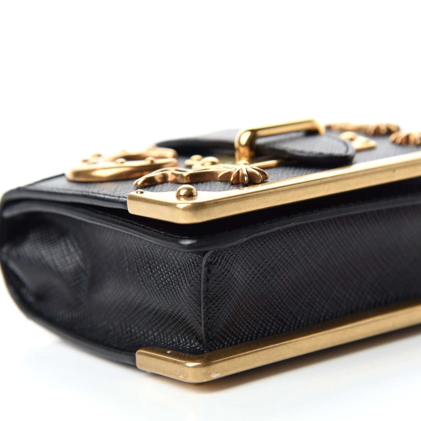 Saffiano Astrology Mini Cahier Bag Black
